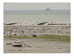 view from Cancale (France) to Le Mont St. Michel 